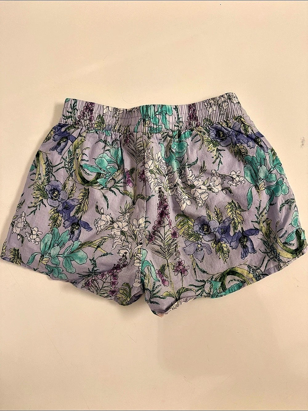 Janie and Jack Floral Shorts in Purple & Green Size 2T Like New